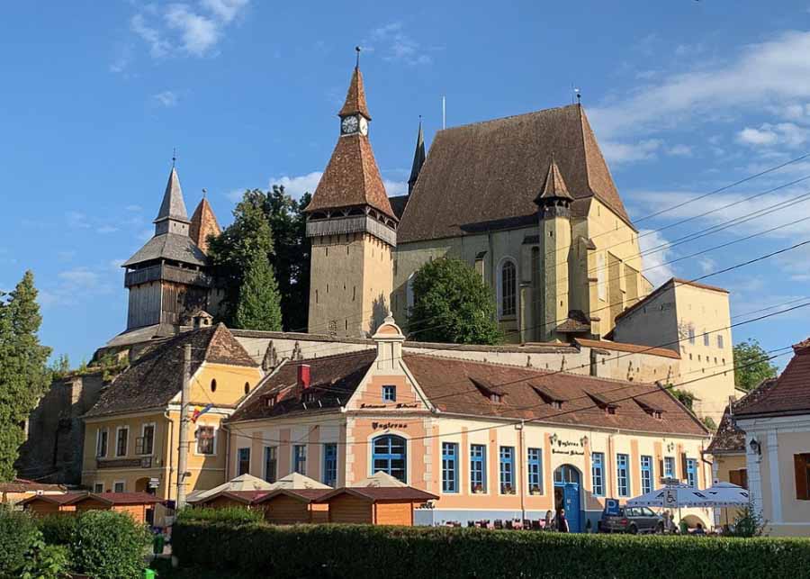 view of the fortified church of Biertan