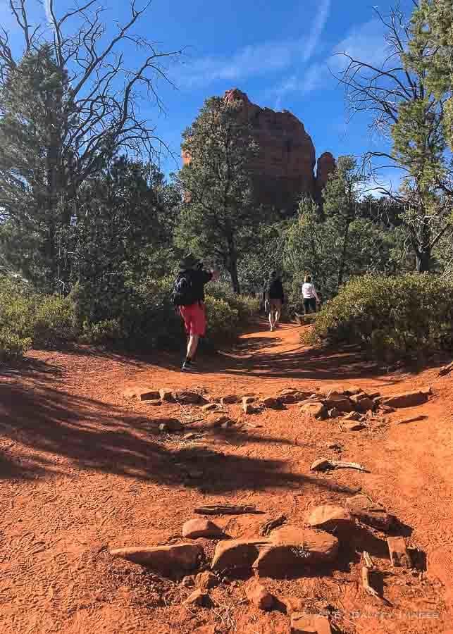 Stepping rocks on the Burins Mesa Trail
