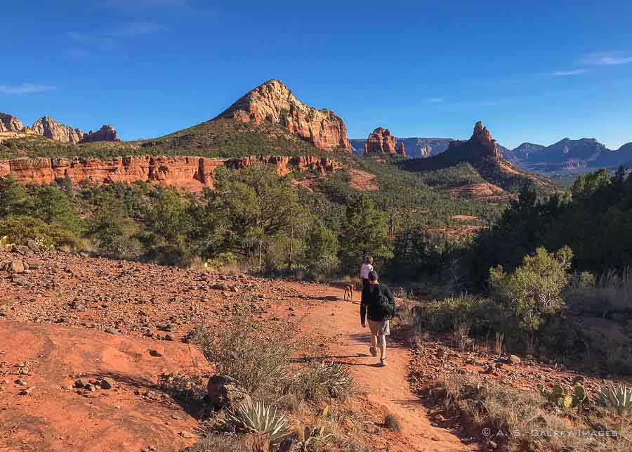Hiking down the soldier pass trail